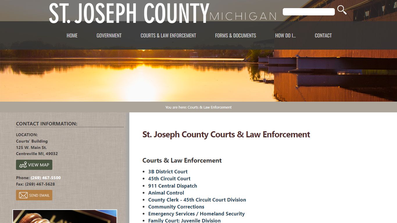 Courts & Law Enforcement - St. Joseph County Michigan