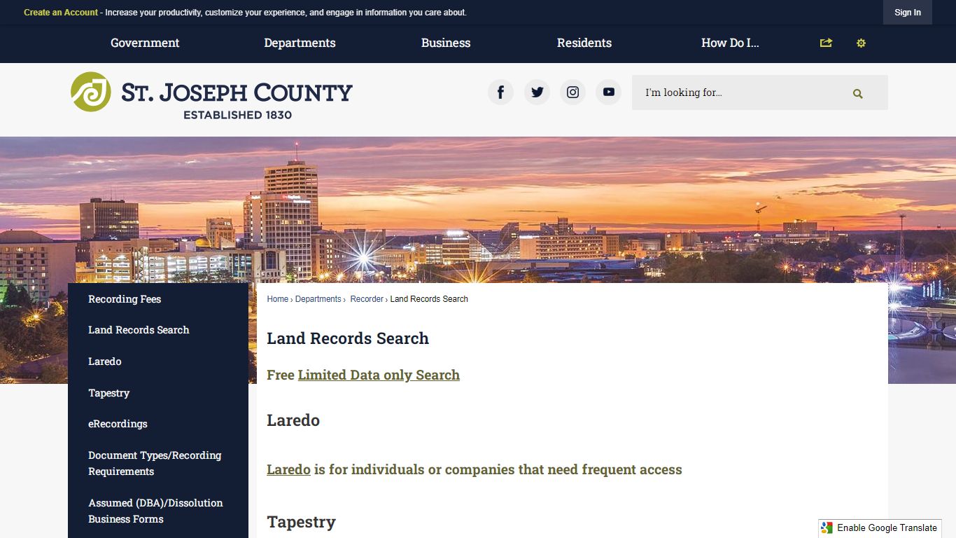 Land Records Search | St. Joseph County, IN
